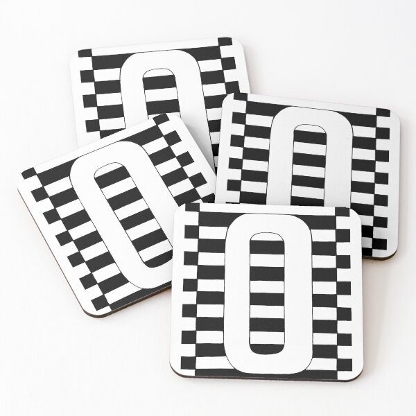 Item preview, Letter O Black and White Geometric Art designed and sold by GTeoArt.