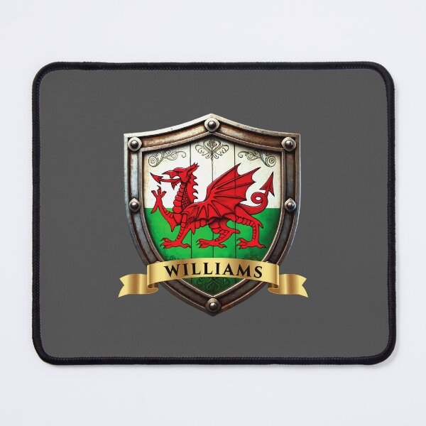 Item preview, Williams Wales Heraldic Name Shield designed and sold by Highlandkings.