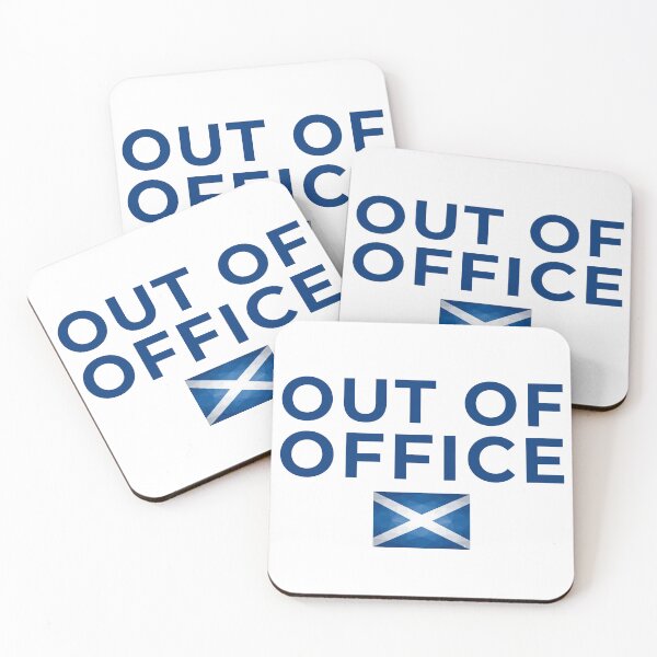 Item preview, Out of Office Scotland Flag | Funny Scottish Holiday & Travel Art designed and sold by Loom on the Loch.