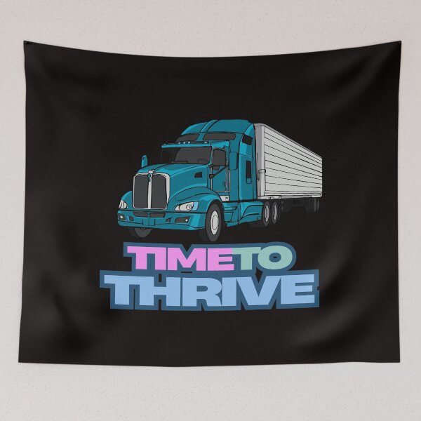 Item preview, Time to Thrive – Motivational Truck Driver T-Shirt designed and sold by furcen.