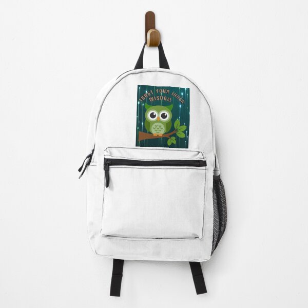 Item preview, Green Owl on Tree Branch – Trust Your Inner Wisdom designed and sold by Daily Mood Studio.