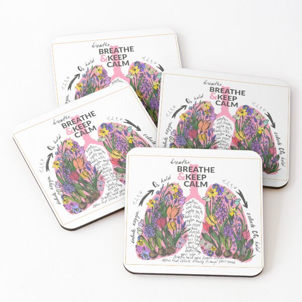 Item preview, Decorative square breathing print with flowers designed and sold by bokasin.