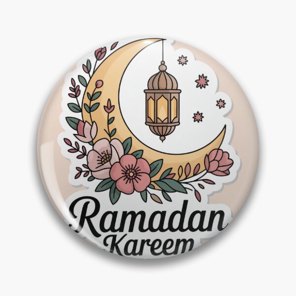 Item preview, Ramadan Kareem – Floral Crescent Moon & Lantern Sticker designed and sold by CoquetteLunaCo.