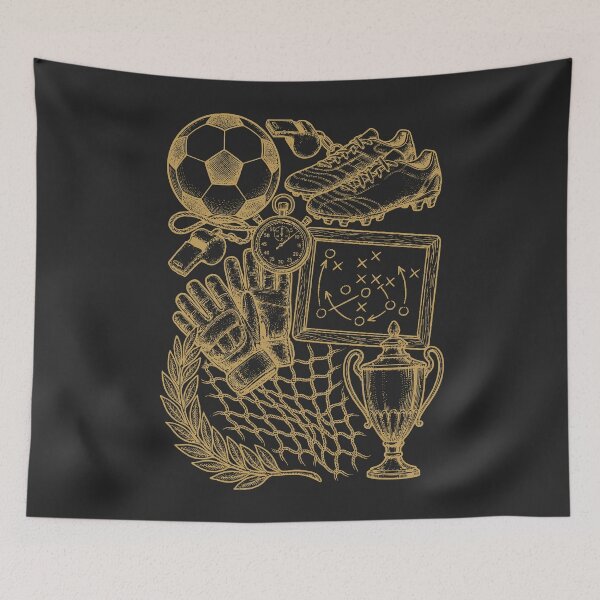 Item preview, Golden Soccer Champion - Vintage Luxury Engraving designed and sold by DigitalGlade.
