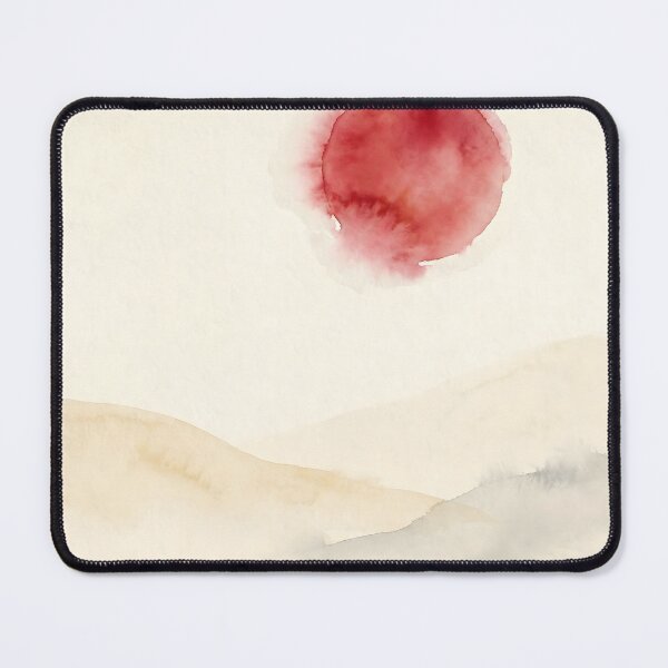 Item preview, Red Sun Japandi - Minimalist Abstract Art designed and sold by Artistmava.