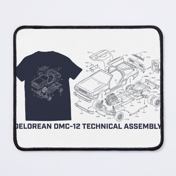 Item preview, Vintage Classic Car Delorean Blueprint Art designed and sold by PrintCarClub.