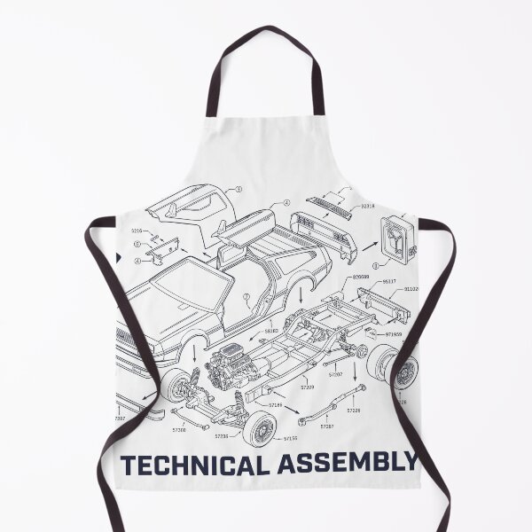Item preview, Vintage Classic Car Delorean Blueprint Art designed and sold by PrintCarClub.