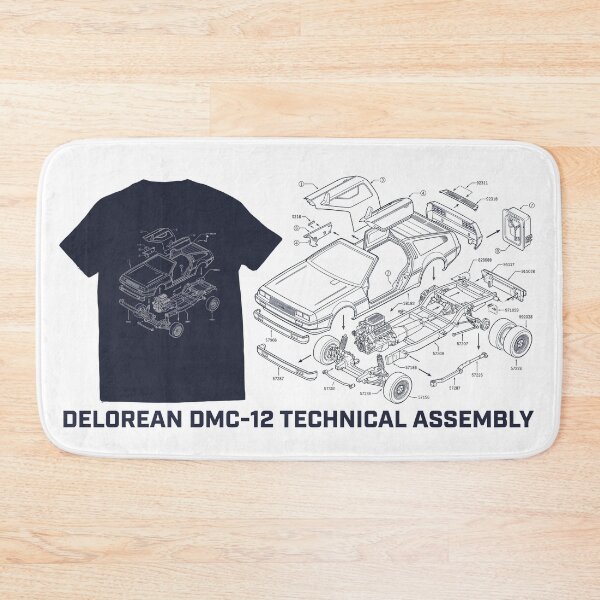 Item preview, Vintage Classic Car Delorean Blueprint Art designed and sold by PrintCarClub.