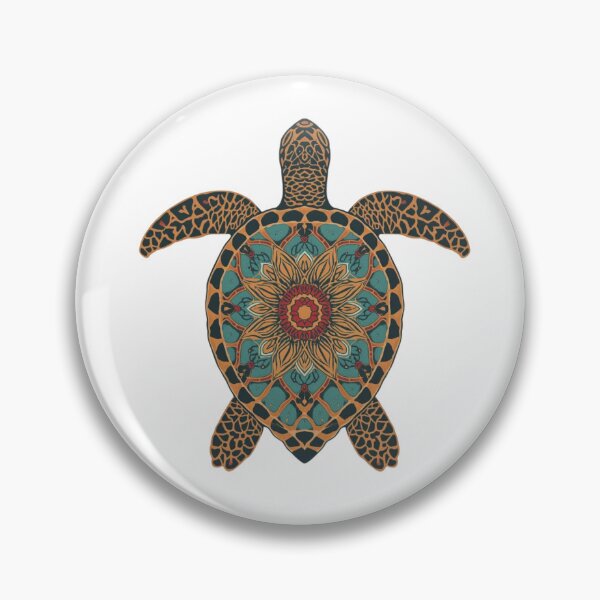 Item preview, Sea Turtle Art – Sacred Geometry Boho Turtle Illustration designed and sold by AmberWit.