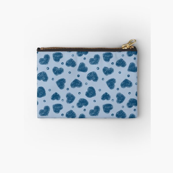 Item preview, Light Blue and Dark Blue Hearts pattern designed and sold by LAEC-Shop.