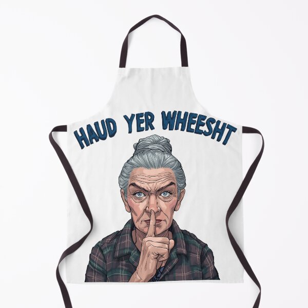 Item preview, Haud Yer Wheesht | Funny Scottish Granny Slang Illustration designed and sold by Loom on the Loch.