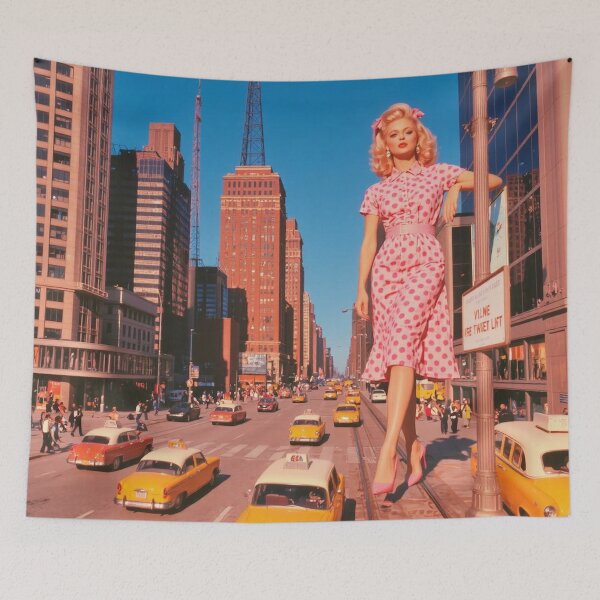 Item preview, City Stroll - Vintage 1950s Pin-Up Giantess in the Big City designed and sold by MissSaylor.