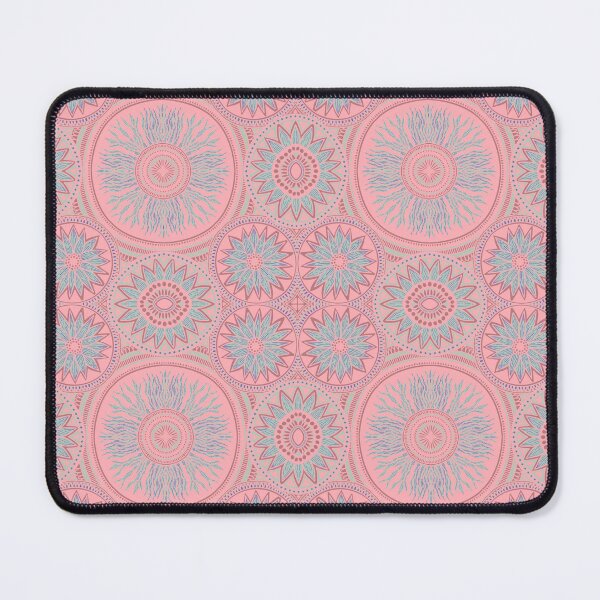 Item preview, Blue and Pink Sun Floral Mandala | Boho Celestial Pattern | Colorful Folk Art Design designed and sold by Giulia  Palazzo.