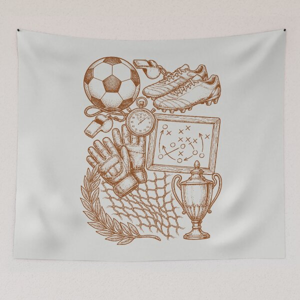 Item preview, Sepia Soccer History - Vintage Rustic Engraving designed and sold by DigitalGlade.