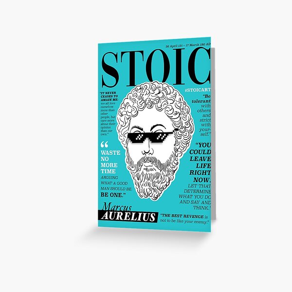 Stoic Poster Marcus Aurelius Greeting Card By Stoicart Redbubble