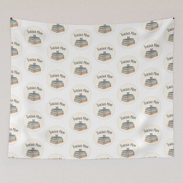 Item preview, Teacher Mom – Soft Color Stacked Books Minimalist Design designed and sold by Illustrated Faith.