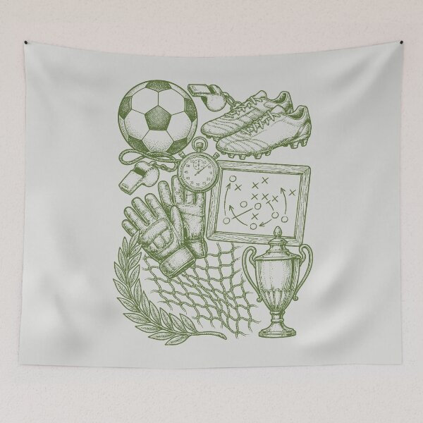 Item preview, Forest Green Soccer - Vintage Pitch Style designed and sold by DigitalGlade.