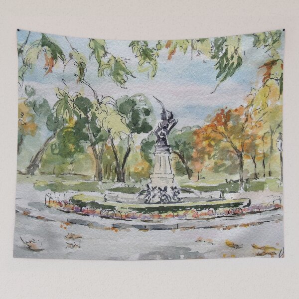 Item preview, Fountain of the Fallen Angel designed and sold by victoriaolsonart.