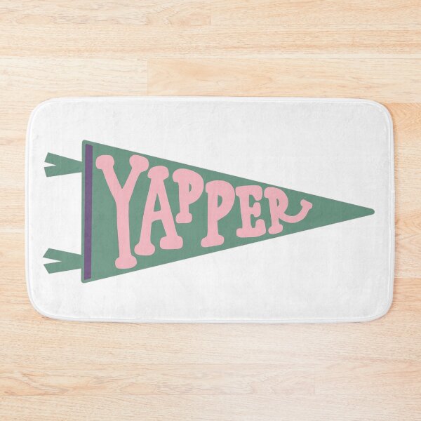 Item preview, YAPPER Pennant Flag | Sage Green and Blush Pink Banner | Trendy Funny Typography designed and sold by Giulia  Palazzo.