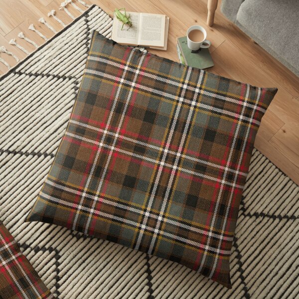 SCOTT GREEN TARTAN Floor Pillow
