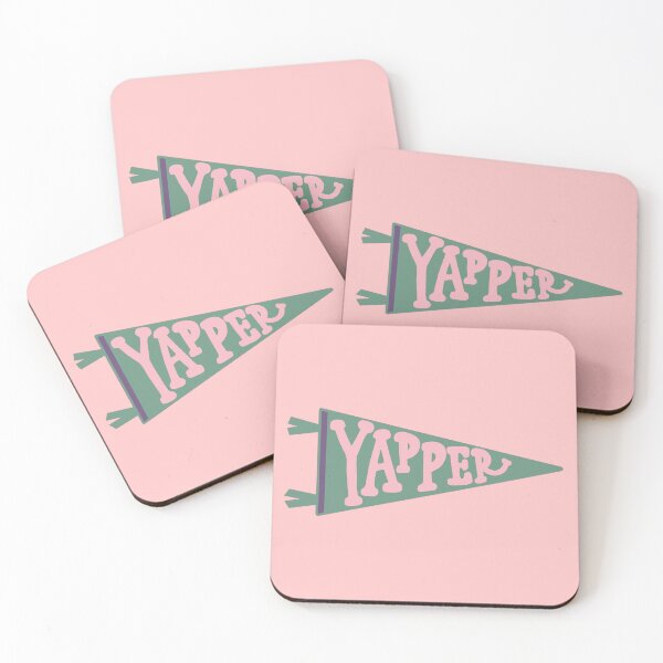 Item preview, YAPPER Pennant Flag | Sage Green and Blush Pink Banner  on PINK | Trendy Funny Typography designed and sold by Giulia  Palazzo.