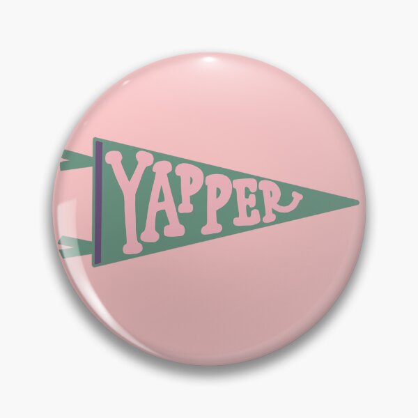 Item preview, YAPPER Pennant Flag | Sage Green and Blush Pink Banner  on PINK | Trendy Funny Typography designed and sold by Giulia  Palazzo.