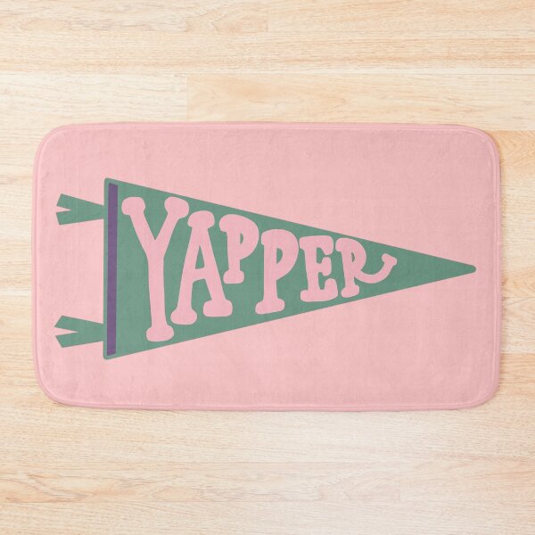 Item preview, YAPPER Pennant Flag | Sage Green and Blush Pink Banner  on PINK | Trendy Funny Typography designed and sold by Giulia  Palazzo.
