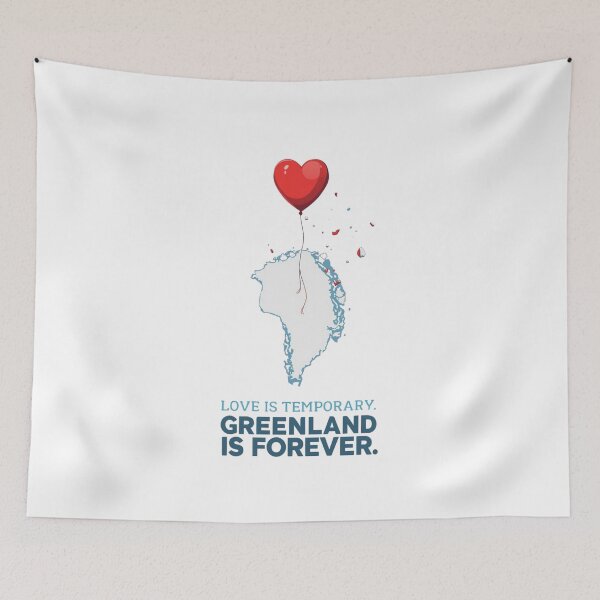 Item preview, Love Is Temporary Greenland Is Forever Funny Gifts For Valentine's Day designed and sold by PaulaArtworks.