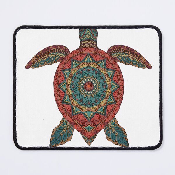 Item preview, Sea Turtle Art Red– Sacred Geometry Boho Turtle Illustration designed and sold by AmberWit.