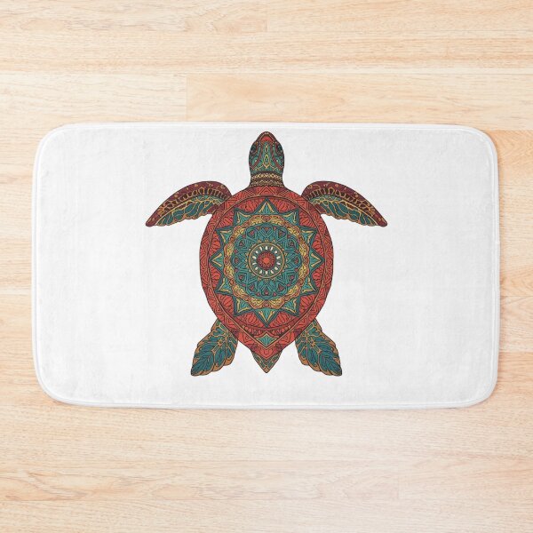 Item preview, Sea Turtle Art Red– Sacred Geometry Boho Turtle Illustration designed and sold by AmberWit.