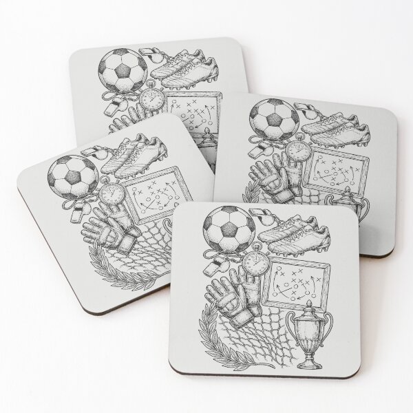 Item preview, Classic Soccer Gear - Vintage Black Ink Engraving designed and sold by DigitalGlade.