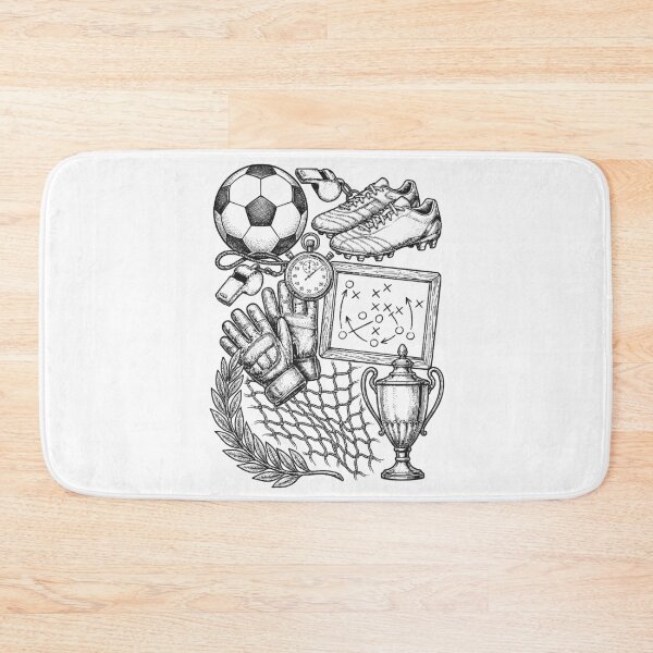 Item preview, Classic Soccer Gear - Vintage Black Ink Engraving designed and sold by DigitalGlade.