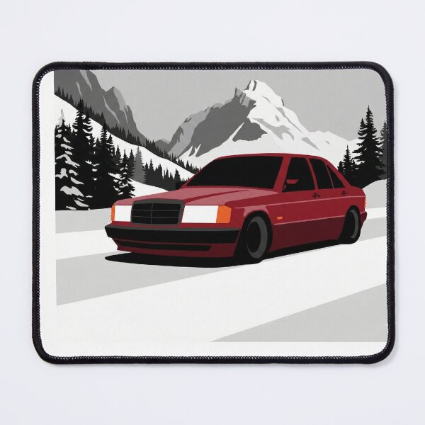 Item preview, W201 Mercedes C-Class in red classic style designed and sold by AdaMazingDesign.