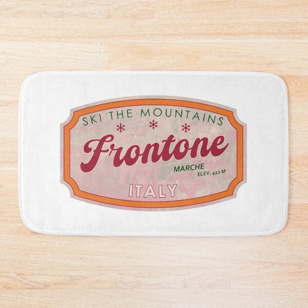 Item preview, Frontone, Italy, Marche, Ski, textured skiing badge designed and sold by Wanderful-roads.