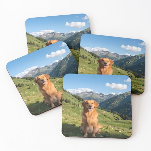 Item preview, Golden Retriever Enjoying the Mountains designed and sold by MiaRose85.