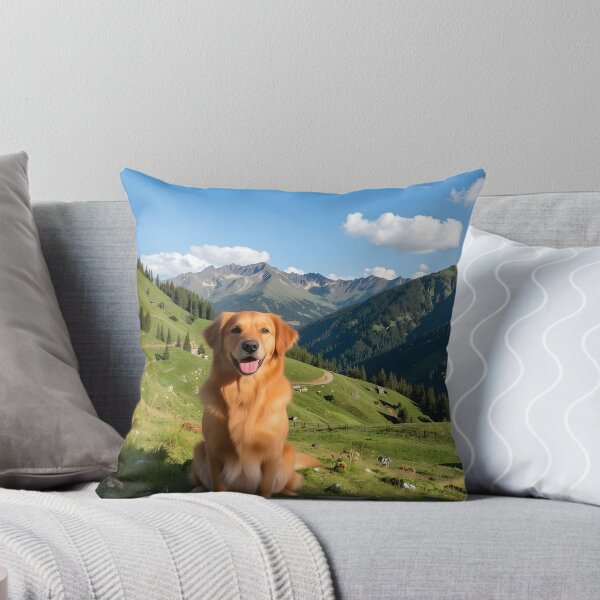 Item preview, Golden Retriever Enjoying the Mountains designed and sold by MiaRose85.