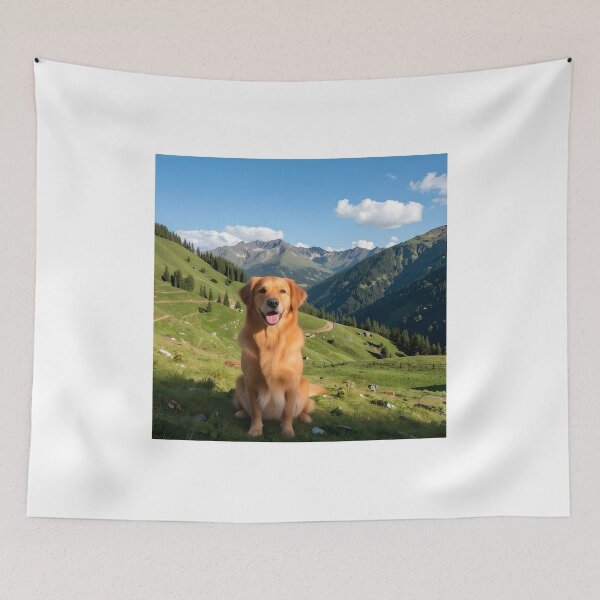 Item preview, Golden Retriever Enjoying the Mountains designed and sold by MiaRose85.