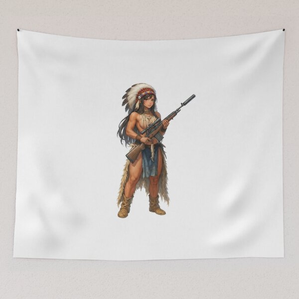 Item preview, Gun of Native American designed and sold by RAWLIFEGRAPHIC.