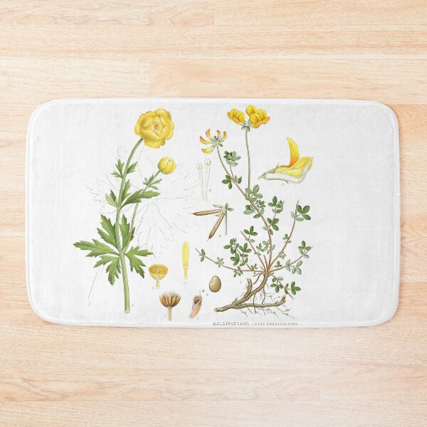 Item preview, Vintage Botanical Wildflowers - Yellow Meadow Floral Illustration designed and sold by Mad-by-The-O.