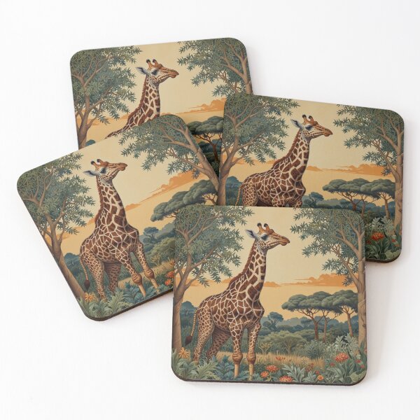 Item preview, Vintage style safari giraffe bohemian jungle scene    designed and sold by hollycooper.
