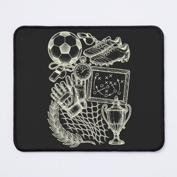 Item preview, Vintage Soccer Blackboard - Cream on Dark Aesthetic designed and sold by DigitalGlade.