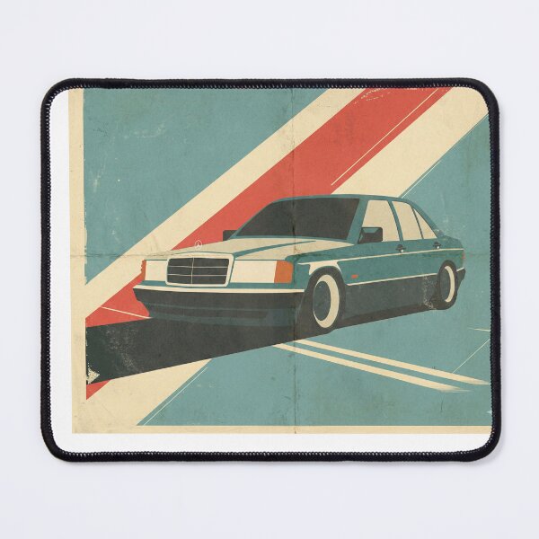 Item preview, W201 Mercedes C-Class in classic style vintage designed and sold by AdaMazingDesign.