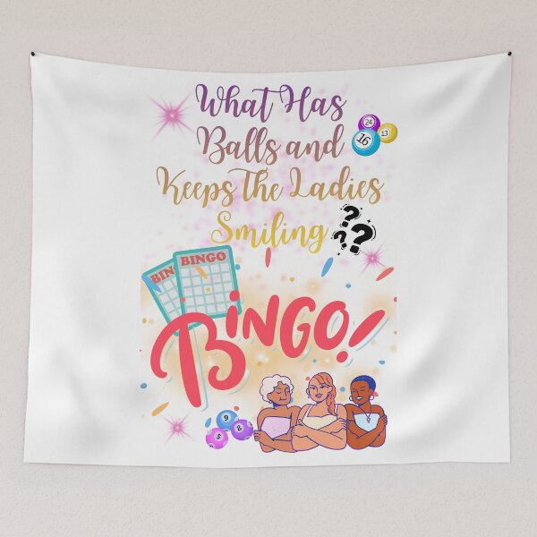 Item preview, What Has Balls and Keeps The Ladies Smiling Bingo designed and sold by JI-PIXEL-PLACE.