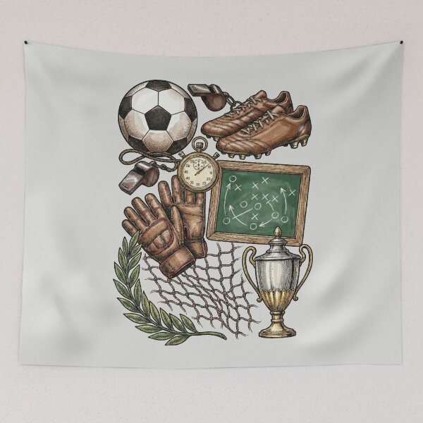 Item preview, Vintage Soccer Heritage - Colorful Football Art designed and sold by DigitalGlade.
