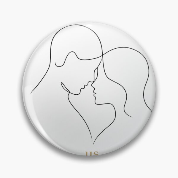 Item preview, Arte lineal minimalista de San Valentín – Nosotros designed and sold by linesbydunja.