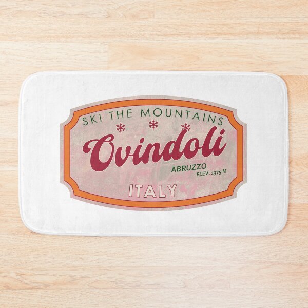 Item preview, Ovindoli, Italy, Abruzzo, Ski, textured skiing badge designed and sold by Wanderful-roads.