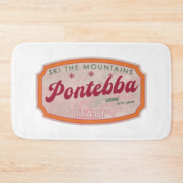 Item preview, Pontebba, Italy, Udine, Ski, textured skiing badge designed and sold by Wanderful-roads.