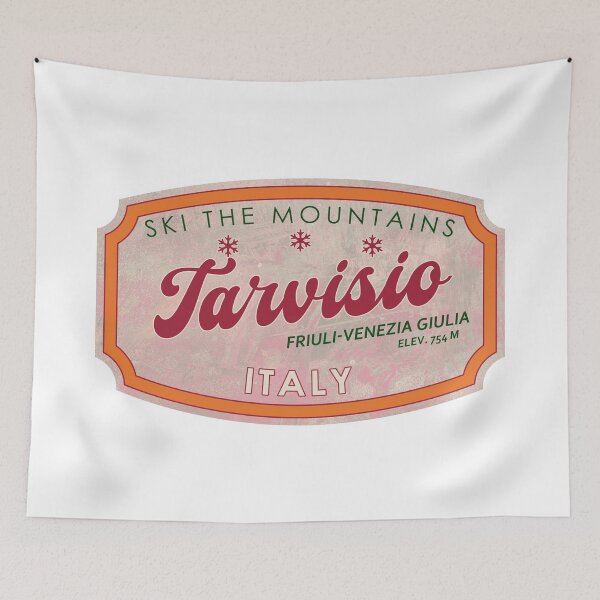 Item preview, Tarvisio, Italy, Friuli-Venezia Giulia, Ski, textured skiing badge designed and sold by Wanderful-roads.