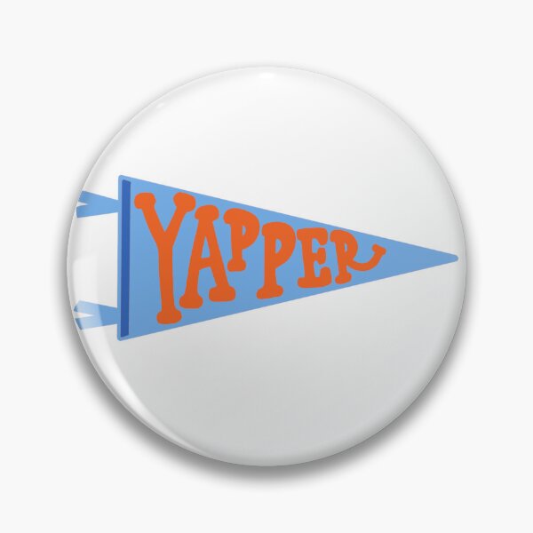 Item preview, YAPPER Pennant Flag | Light Blue and Orange Retro Banner | Funny Typography Design designed and sold by Giulia  Palazzo.