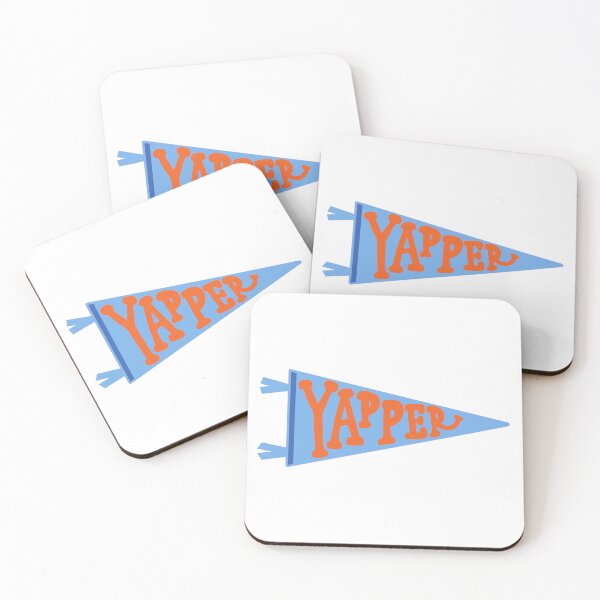 Item preview, YAPPER Pennant Flag | Light Blue and Orange Retro Banner | Funny Typography Design designed and sold by Giulia  Palazzo.